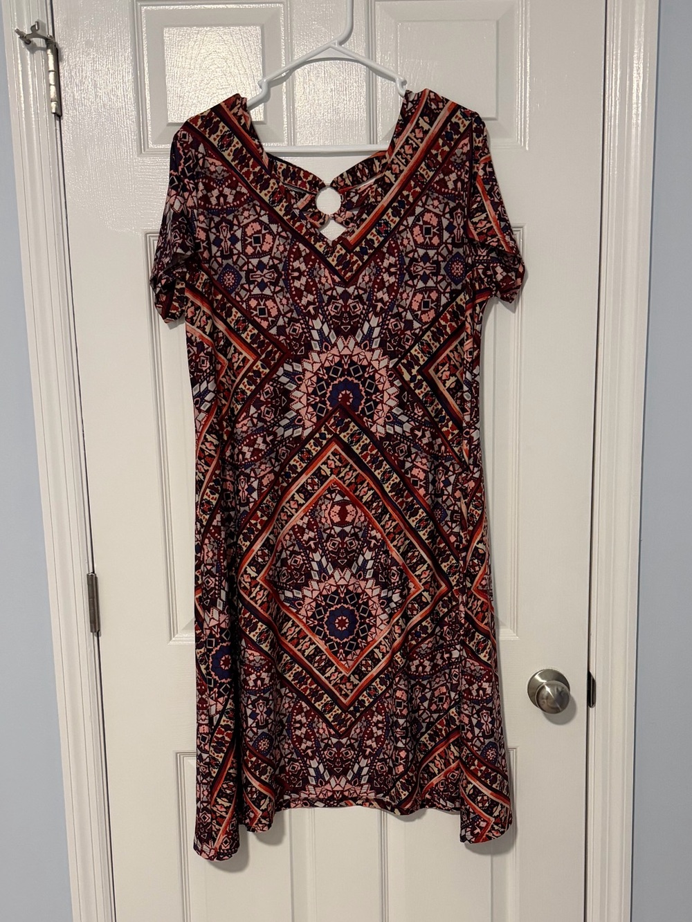 New Directions Patterned Swing Dress